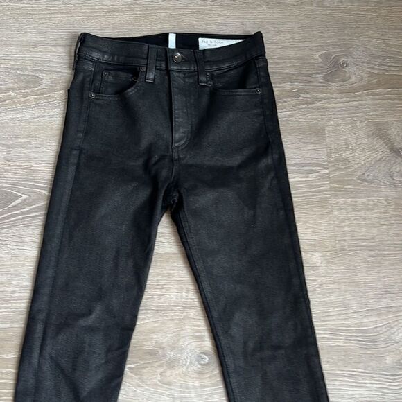 RAG & BONE Coated High-Rise Skinny Jeans - Picture 6 of 15